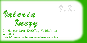 valeria knezy business card